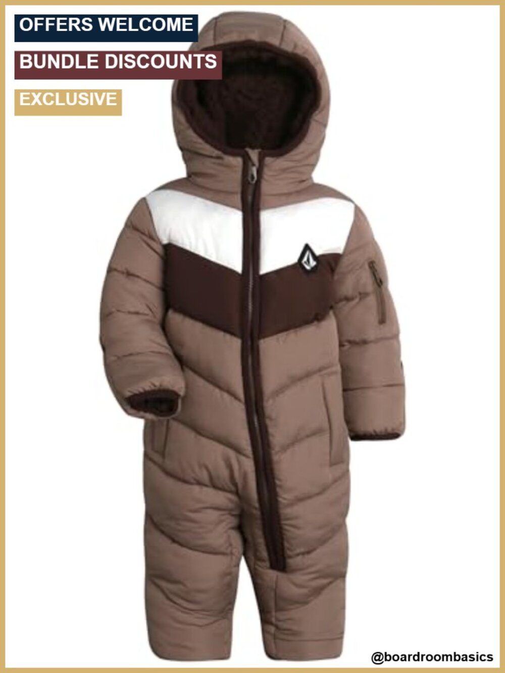 Baby Boys Snowsuit Insulated Sherpa-Lined Hooded Puffer Pram
